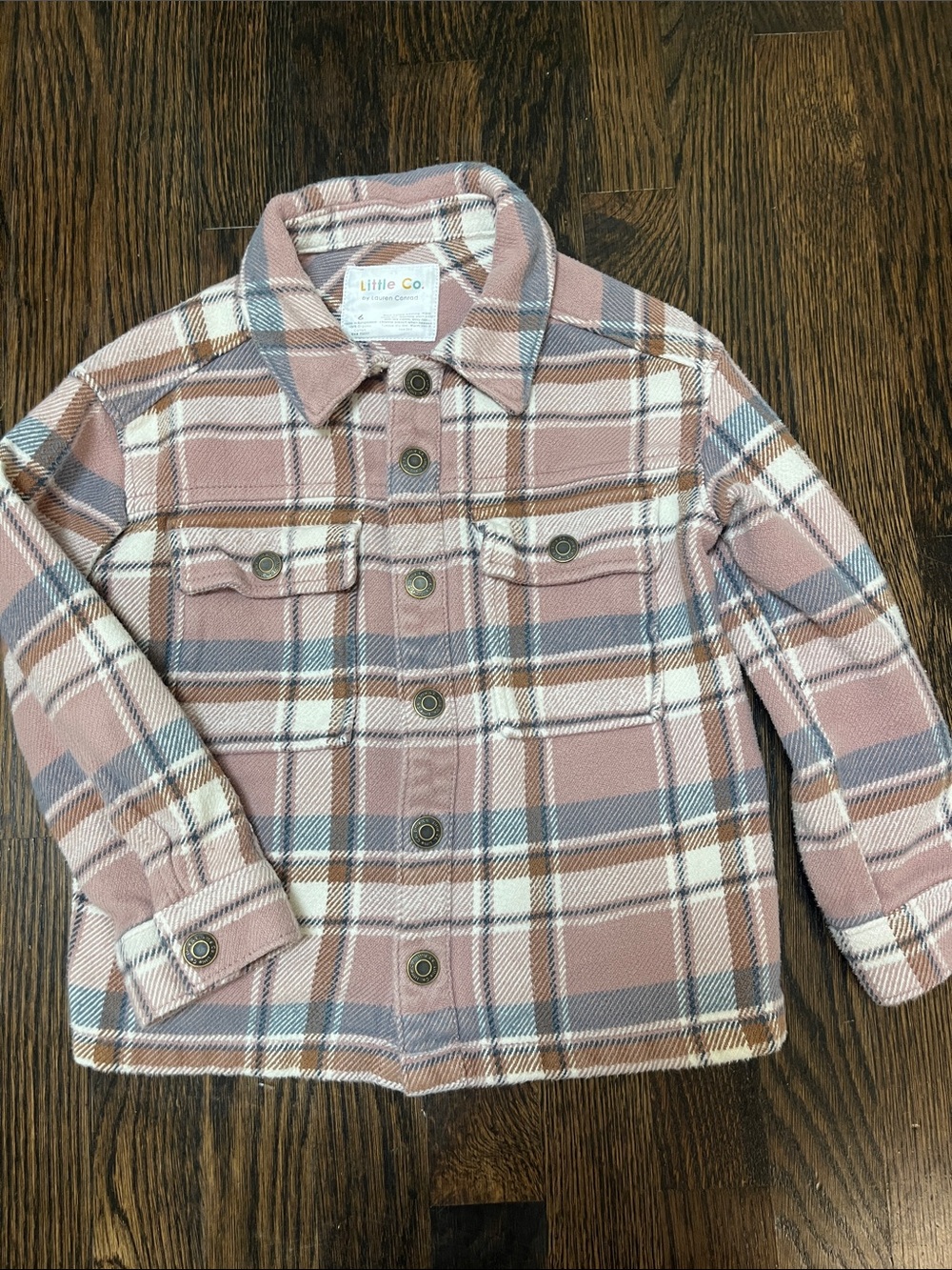 Little Co by Lauren Conrad plaid Shacket size 6
